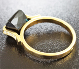 Золотое кольцо с индиголитом турмалином 4,39 карат и бриллиантами Золото