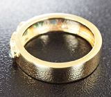 Золотое кольцо с александритами и хризобериллами 0,98 карат Золото