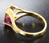 Золотое кольцо с арбузным турмалином 2,25 карат Золото
