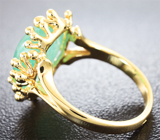 Золотое кольцо с уральским изумрудом 5,43 карат Золото