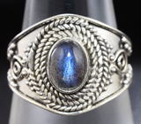 Серебряное кольцо с лунным камнем Серебро 925