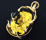 Золотой кулон с янтарной камеей 7,52 карат Золото