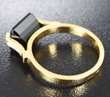 Золотое кольцо с индиголитом турмалином 3,74 карат и бриллиантами Золото