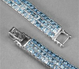 Красивейшии браслет с голубыми топазами Серебро 925