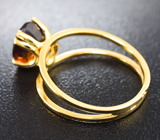 Золотое кольцо с редким полихромным турмалином 2,93 карат Золото