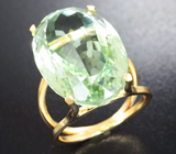 Золотое кольцо с зеленым аметистом 25,04 карат Золото