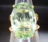 Золотое кольцо с зеленым аметистом 25,04 карат Золото