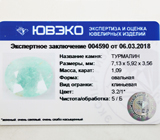 Copper bearing tourmaline (Турмалин медьсодержащий) 1,09 карат Не указан