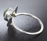 Серебряное кольцо с необработанным перидотом Серебро 925