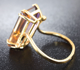 Золотое кольцо с эффектным аметрином 6,71 карат Золото