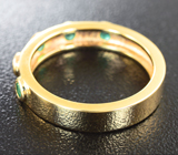 Золотое кольцо с пятью изумрудами Золото