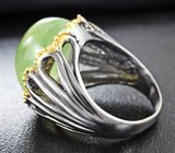 Серебряное кольцо с пренитом
