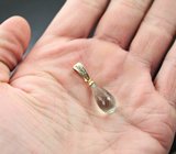 Золотой кулон с бриолетом зеленого аметиста 11,65 карат и лейкосапфирами Золото