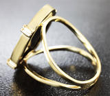 Золотое кольцо с камеей из оникса и резного опала топового качества Золото