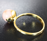 Золотое кольцо с кораллом 4,78 карат и бриллиантами Золото