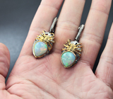 Серебряные серьги с кристаллическими эфиопскими опалами Серебро 925