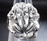 Скульптурное серебряное кольцо «Лягушка» Серебро 925