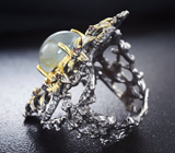 Серебряное кольцо с бериллом и сапфирами Серебро 925