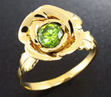 Золотое кольцо с уральским демантоидом 0,67 карат Золото