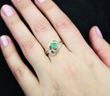 Изысканное серебряное кольцо с изумрудом Серебро 925