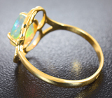 Золотое кольцо с ограненным эфиопским опалом Золото