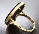 Золотое кольцо с камеей из оникса и резного опала Золото