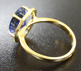 Золотое кольцо с чистейшим танзанитом и 30 бриллиантами Золото