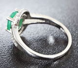 Элегантное серебряное кольцо с изумрудом Серебро 925