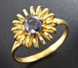 Золотое кольцо с топовым гранатом со сменой цвета Золото