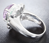 Серебряное кольцо с аметистом и яркими изумрудами Серебро 925