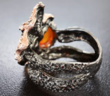 Серебряное кольцо с агатом и эфиопским опалом