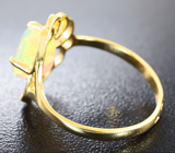 Золотое кольцо с ограненным эфиопским опалом 2,07 карат Золото