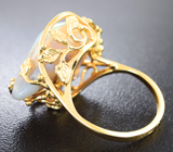 Золотое кольцо с крупным опализированным моллюском 13,46 карат Золото