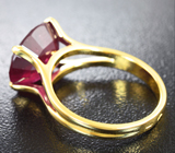 Золотое кольцо с крупным рубином 7,33 карата Золото