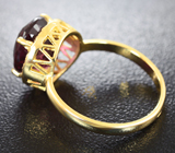 Золотое кольцо с рубеллитом 4,26 карат и бриллиантами Золото