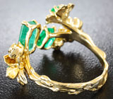 Золотое кольцо с яркими изумрудами 2,31 карат Золото