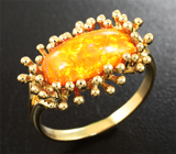 Золотое кольцо с кристаллическим эфиопским опалом 2,94 карат Золото