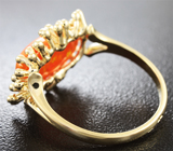 Золотое кольцо с кристаллическим эфиопским опалом 2,94 карат Золото