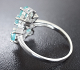 Чудесное серебряное кольцо с апатитами Серебро 925