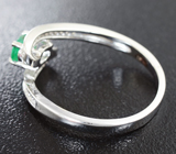 Прелестное серебряное кольцо с изумрудом Серебро 925