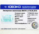 Paraiba tourmaline (Параиба турмалин) 0,47 карат 
