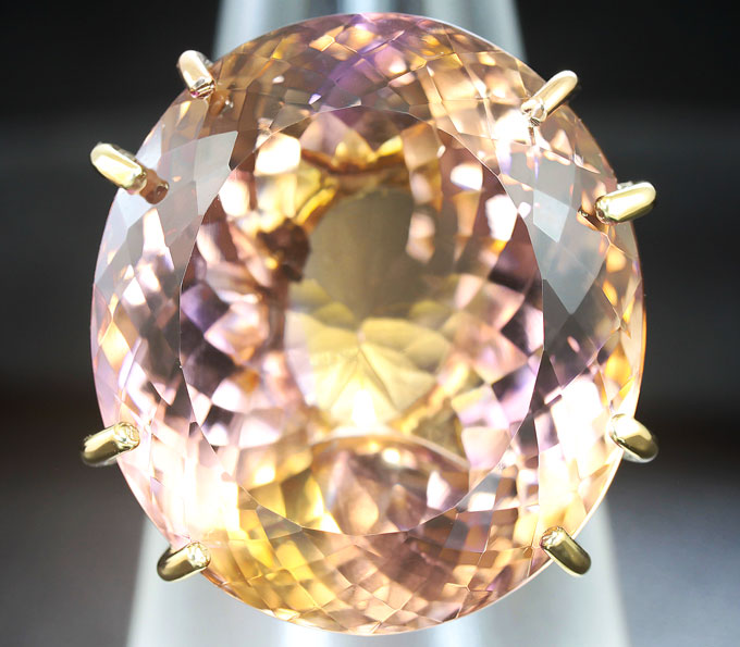 Золотое кольцо с аметрином 39,26 карат