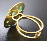 Золотое кольцо с уральскими изумрудами 5,11 карат и бриллиантами Золото