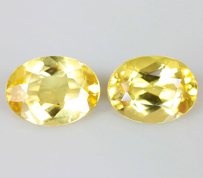 Пара гелиодоров 2,15 карат