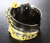 Серебряное кольцо с сапфиром, перидотом и мозамбикскими гранатами Серебро 925
