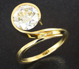 Золотое кольцо с крупным муассанитом 2,31 карат Золото