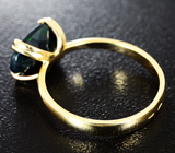 Золотое кольцо с ограненным черным опалом 1,63 карат Золото