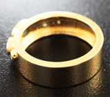 Золотое кольцо с хризобериллом с эффектом кошачьего глаза 1,04 карат, александритами и бриллиантами Золото