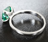 Золотое кольцо с неоново-зеленым муассанитом 1,92 карат Золото