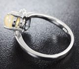 Прелестное серебряное кольцо c эфиопским опалом и кианитом Серебро 925